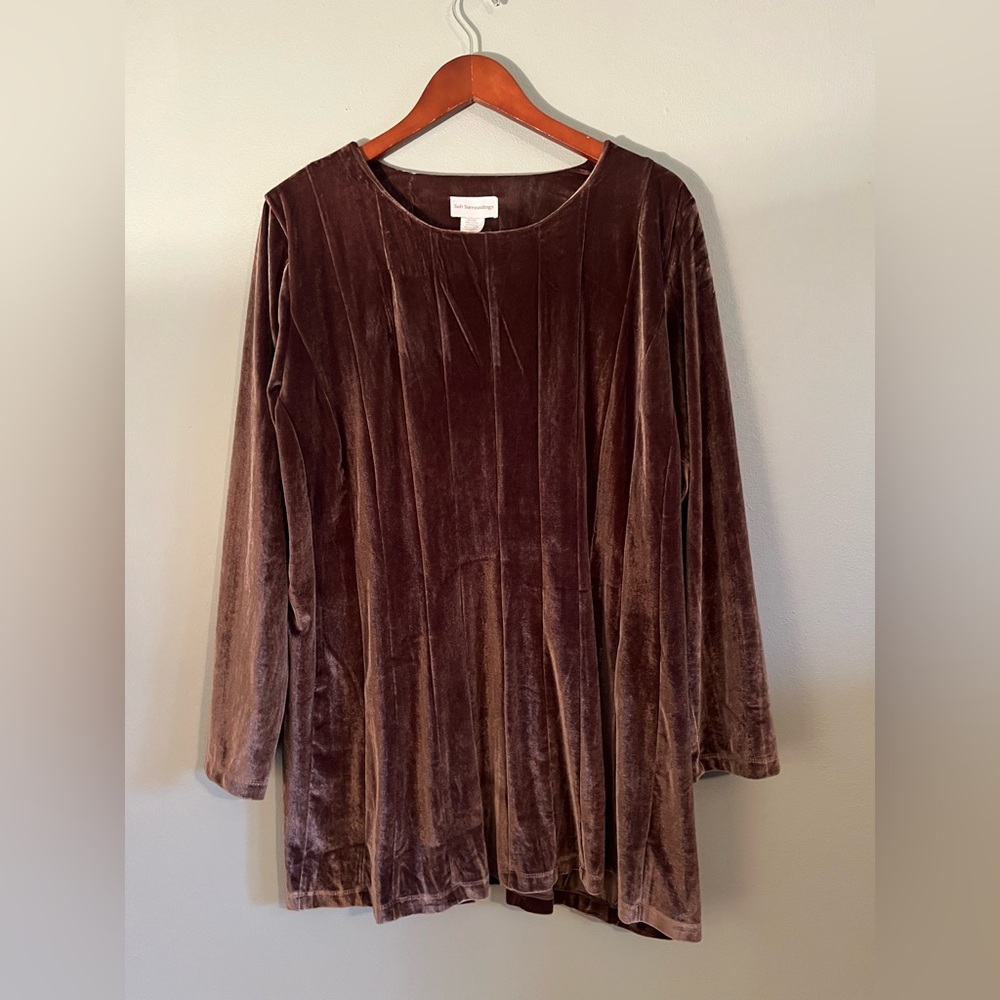 Soft Surroundings “velvet” top 1X